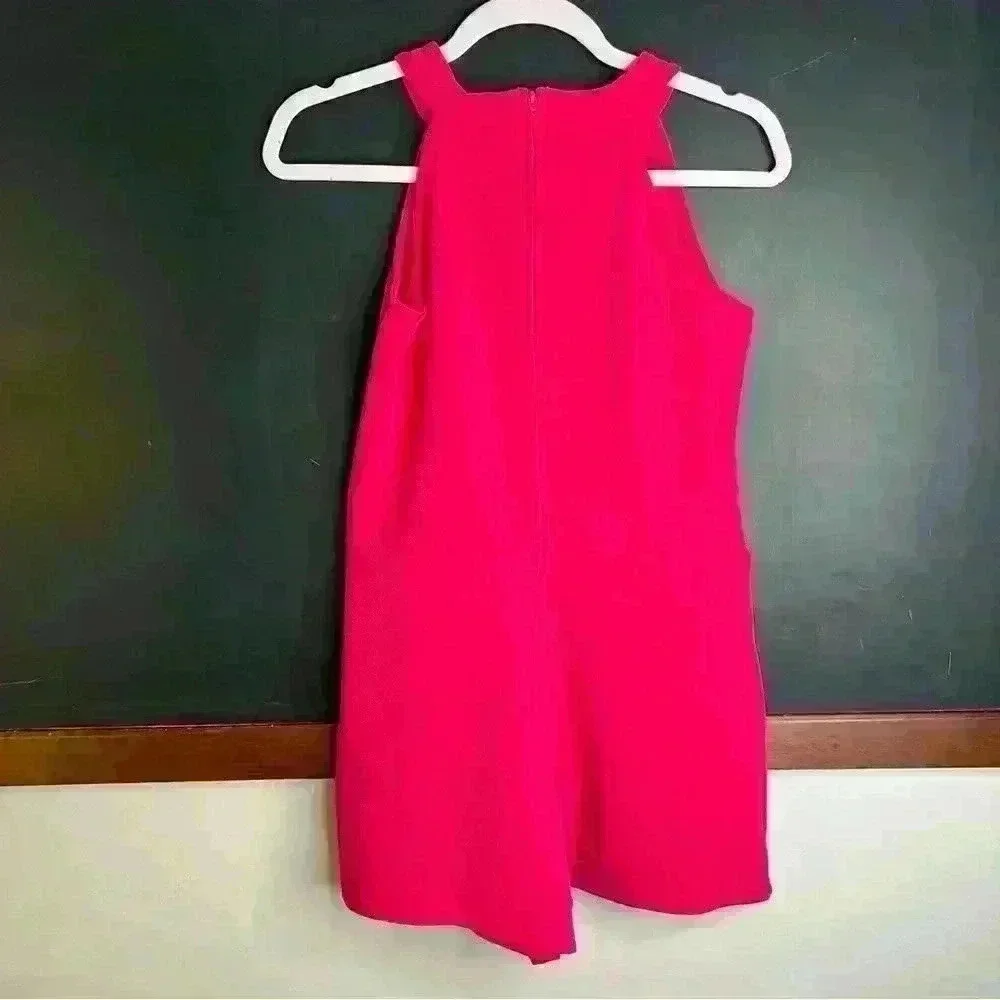 Children's Place Girls Size 16 Romper Hot Pink Sleeveless Back Zip High Neck